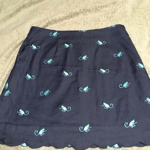 Lilly Pulitzer Monkey Denim Skirt